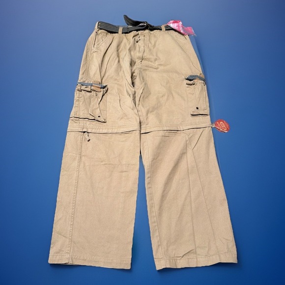 VTG Y2K DEADSTOCK Plugg Cargo Mens 34x30 (33x29) Baggy Wide Leg Skater Grunge